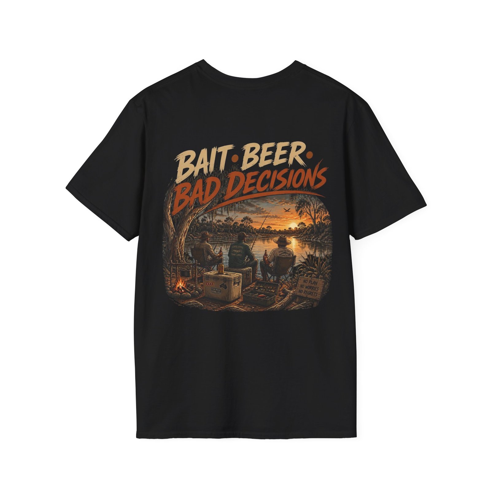 "Bait, Beer, Bad Decisions" — Fishing T-Shirt - Image 3