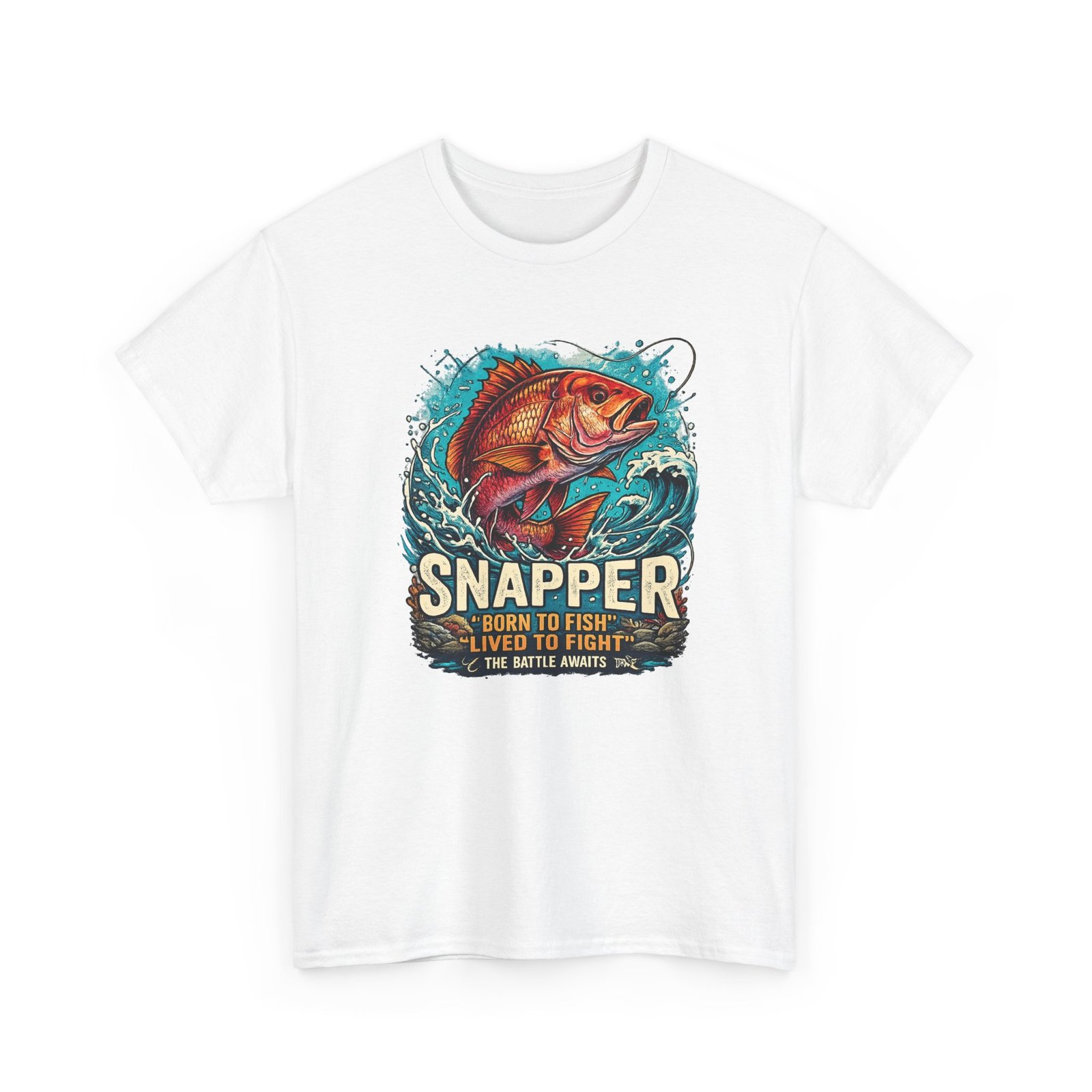 Snapper Fishing T‑Shirt – "Born to Fish, Lived to Fight" Graphic Tee
