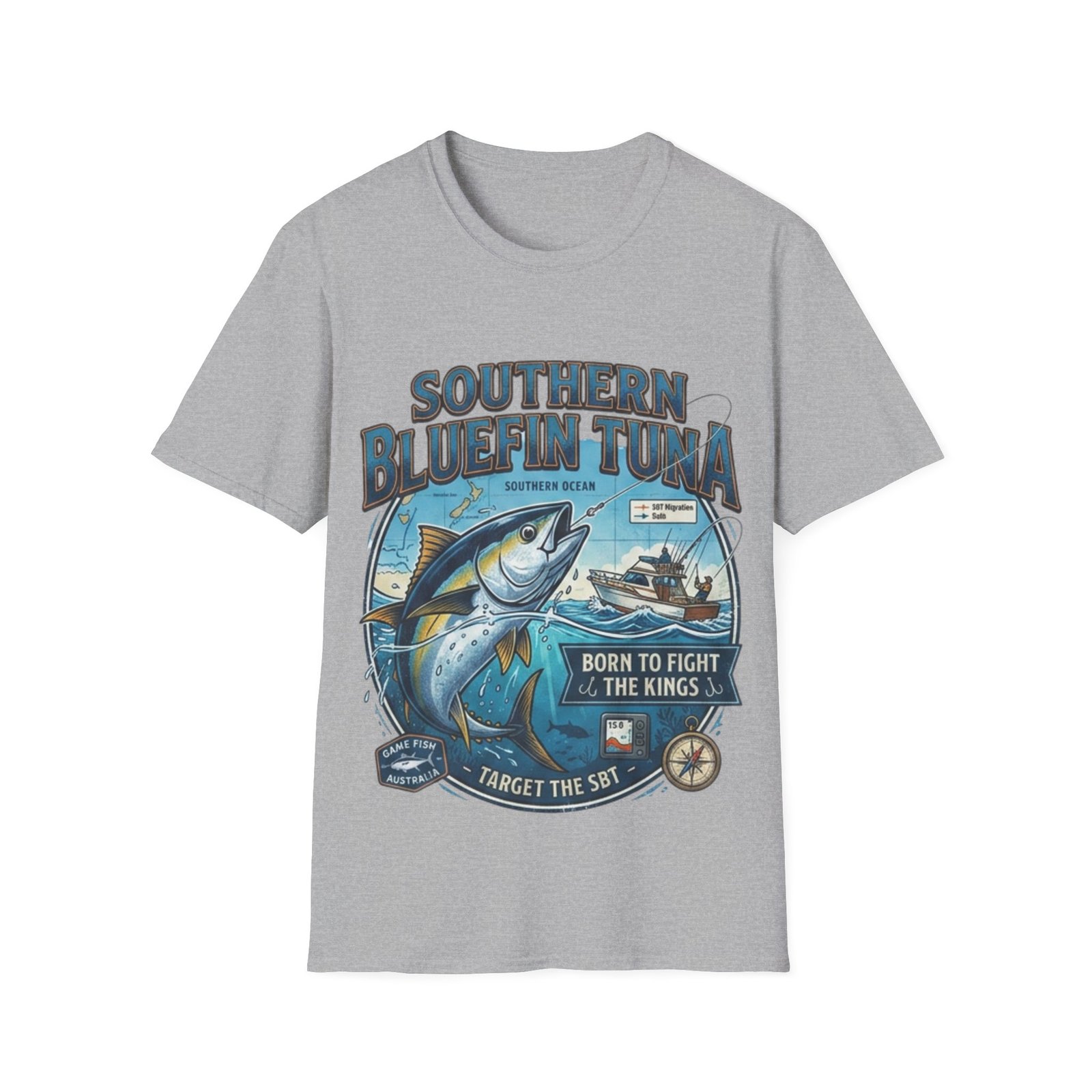 Southern Bluefin Tuna Fishing T-Shirt — Vintage Ocean Sport Tee - Image 3