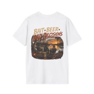 "Bait, Beer, Bad Decisions" — Fishing T-Shirt