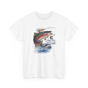Fishing T‑Shirt — Rainbow Trout 'Just One More Cast' Graphic Tee