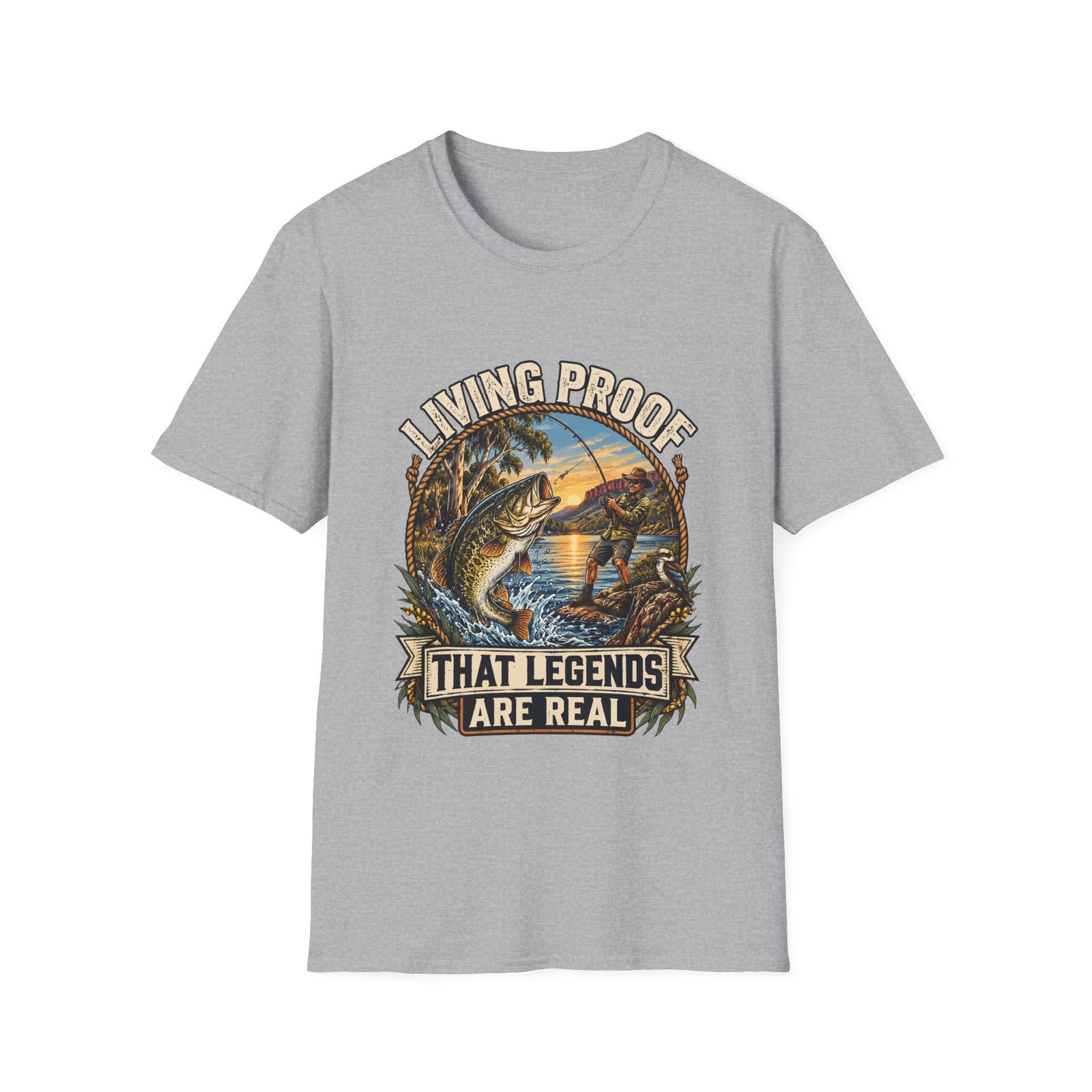 Fishing Legend T-Shirt | Funny Aussie Angler Gift | Fishing Dad Grandpa - Image 5