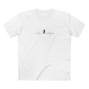 Fisherman's Heartbeat Tshirt – Minimalist Fishing T-Shirt