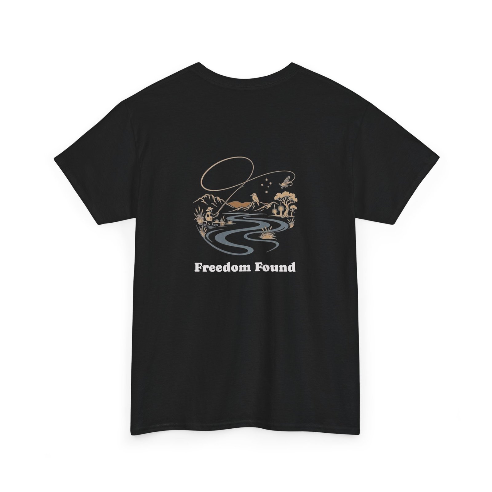 Freedom Found Fly Fishing Graphic Tshirt - Image 3