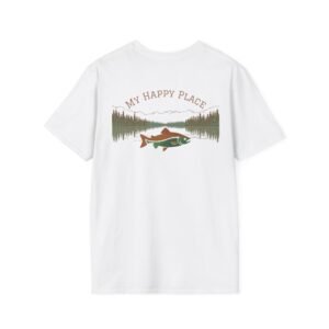My Happy Place Fishing T-Shirt – Bold Fish Design – Australian Fishing Gift