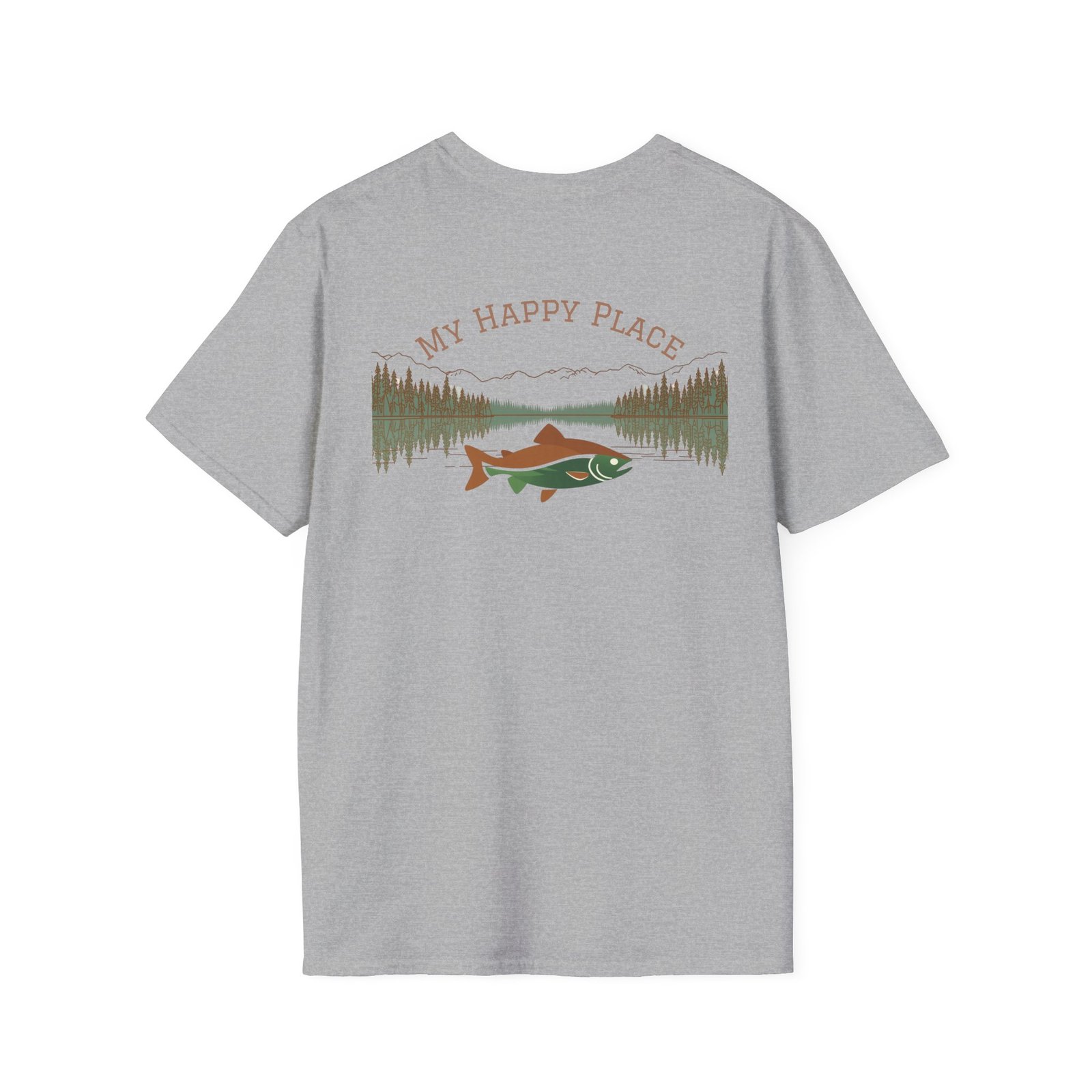 My Happy Place Fishing T-Shirt – Bold Fish Design – Australian Fishing Gift - Image 4