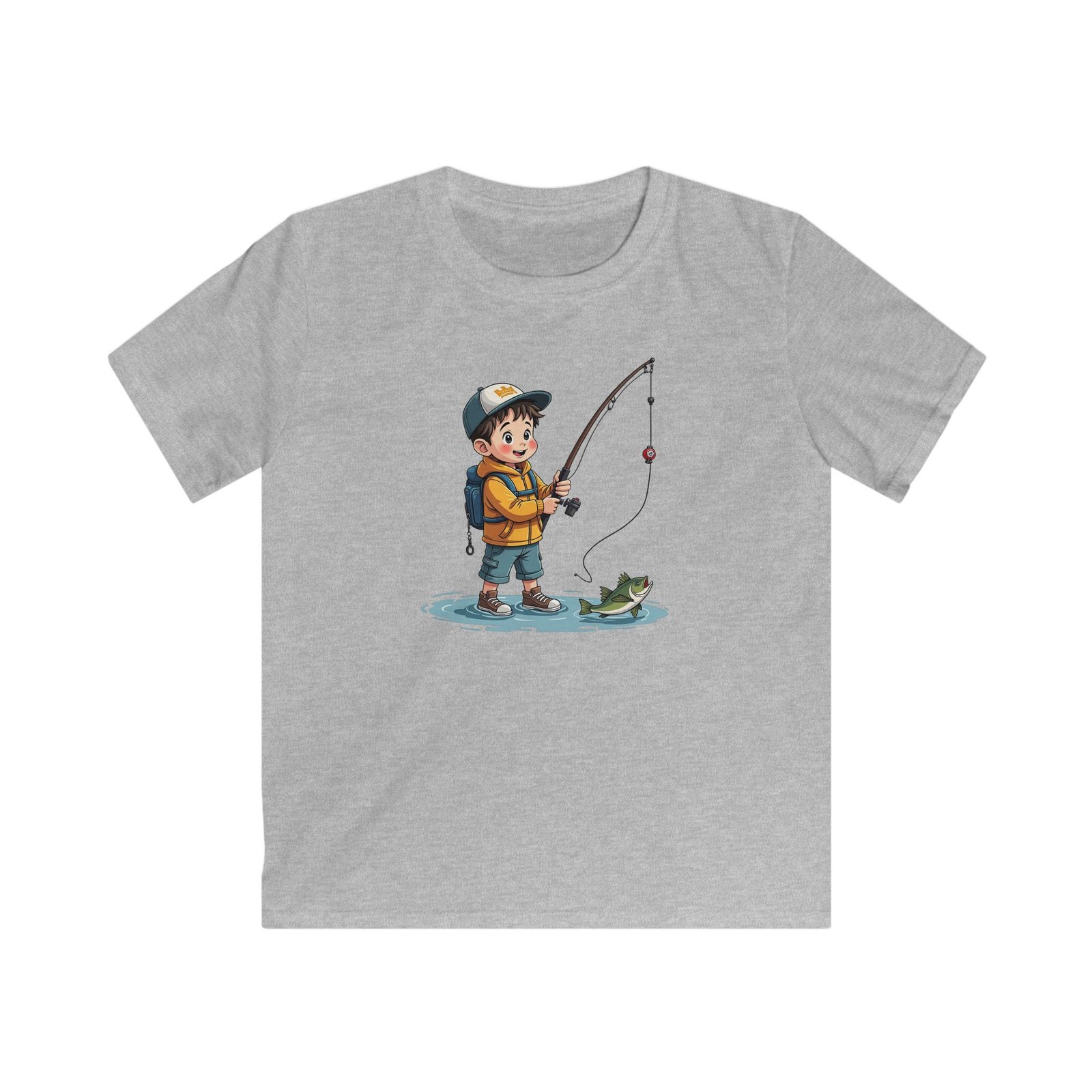 Kids Fishing T-Shirt — Cute Boy Angler Graphic Tee - Image 2