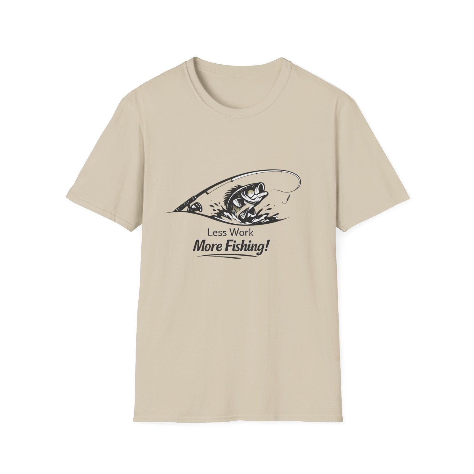Less Work, More Fishing! – Minimalist Fishing Tee - Image 4
