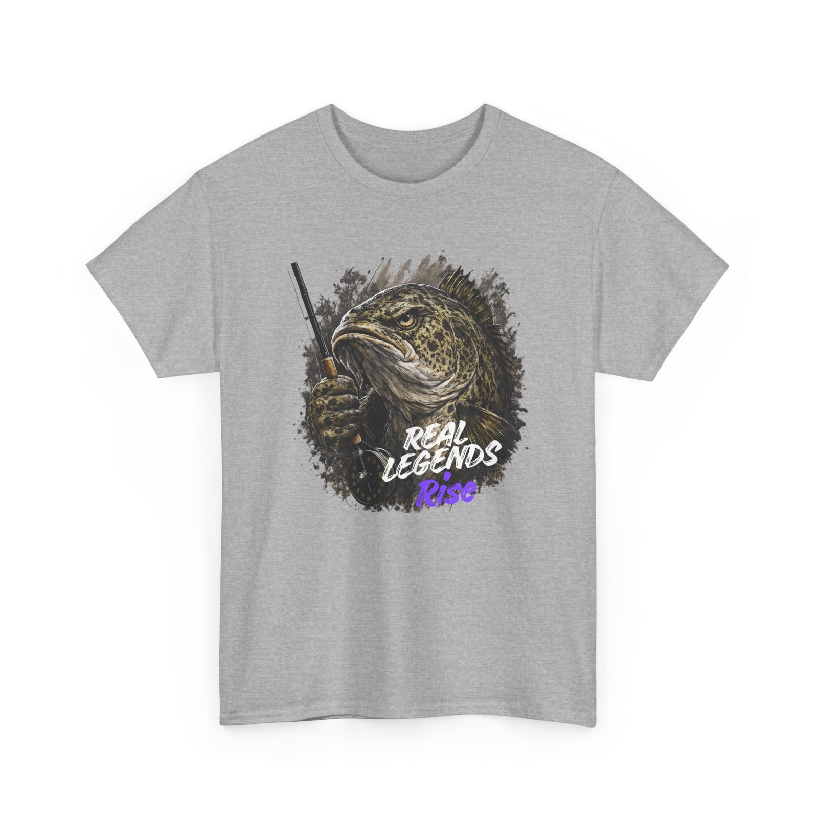 Murray Cod Fishing T-Shirt | Real Legends Rise | Fishing Gift for Men - Image 2