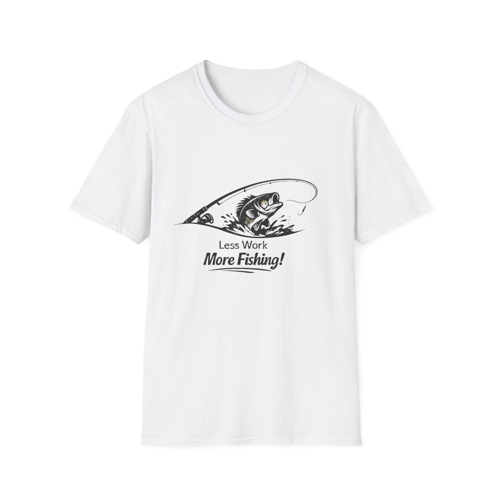 Less Work, More Fishing! – Minimalist Fishing Tee