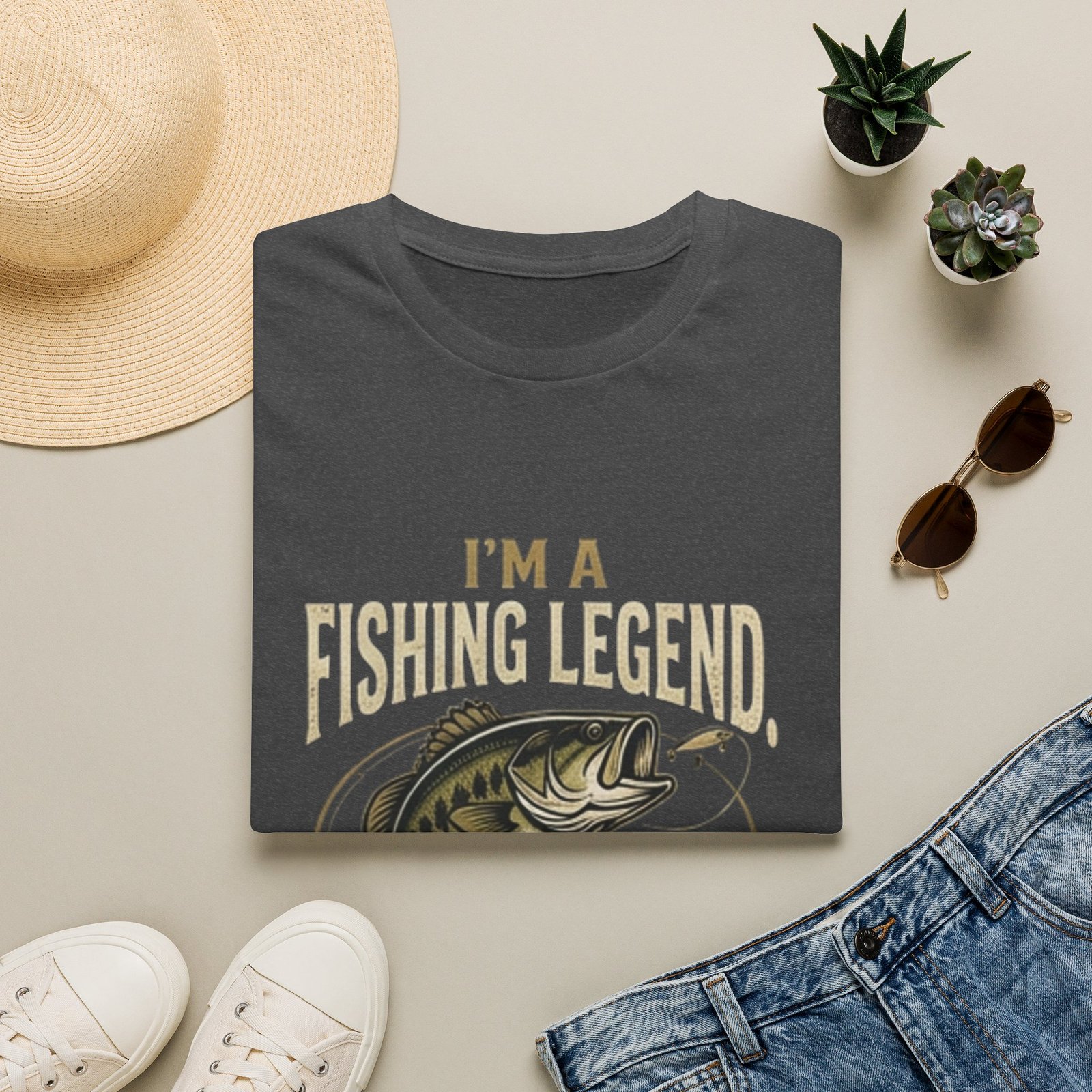 Fishing Gear | I'm a fishing legend, Just ask me! Tshirt - Image 3