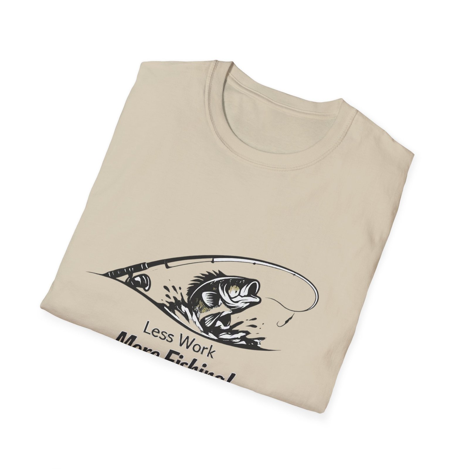 Less Work, More Fishing! – Minimalist Fishing Tee - Image 5